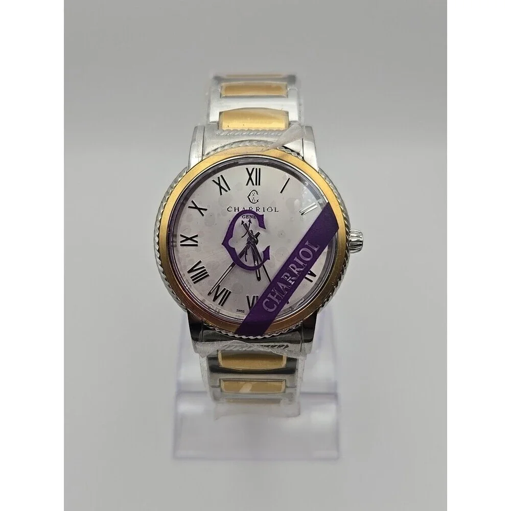 Charriol Parisii Two Tone Steel Silver Dial Quartz Mens Watch P40SY2.931.001